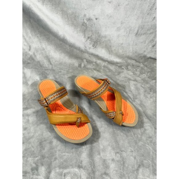 BareTraps Womens sandals 10M brown cushion shoes small wedge - Picture 11 of 16